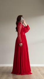 Romance Dantelli Abiye Kırmızı 