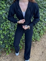 Ronessme Crop Hırka Takım Lacivert 
