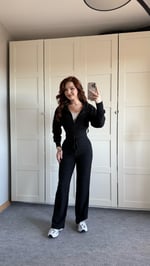 Ronessme Crop Hırka Takım Siyah