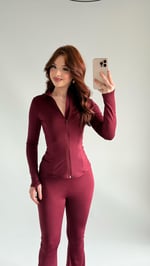 Rover Pantolon Hırka Takım Bordo