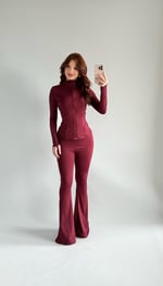 Rover Pantolon Hırka Takım Bordo