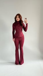 Rover Pantolon Hırka Takım Bordo