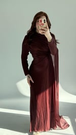 Sansa Pelerinli Abiye Bordo