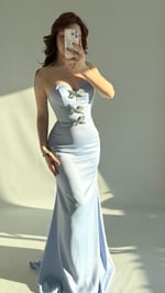 Selena Taşlı Fiyonk Abiye Bebe Mavisi