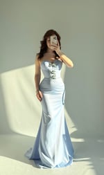 Selena Taşlı Fiyonk Abiye Bebe Mavisi