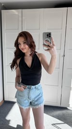 Sırt Dekolteli Degaje Bluz Siyah