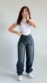 Skay Bel Tokalı Baggy Pantolon Koyu Lacivert 