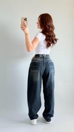Skay Bel Tokalı Baggy Pantolon Koyu Lacivert 