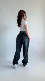 Skay Bel Tokalı Baggy Pantolon Koyu Lacivert 