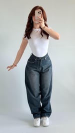 Skay Bel Tokalı Baggy Pantolon Koyu Lacivert 