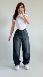 Skay Bel Tokalı Baggy Pantolon Koyu Lacivert 