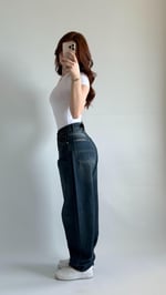 Skay Bel Tokalı Baggy Pantolon Koyu Lacivert 
