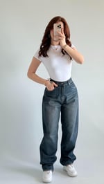 Skay Bel Tokalı Baggy Pantolon Koyu Lacivert 