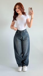 Skay Bel Tokalı Baggy Pantolon Koyu Lacivert 