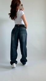 Skay Bel Tokalı Baggy Pantolon Koyu Lacivert 
