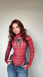 Spider Women Bodysuit Kırmızı