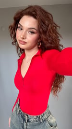 Sport Bodysuit Kırmızı