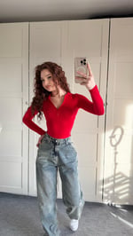 Sport Bodysuit Kırmızı