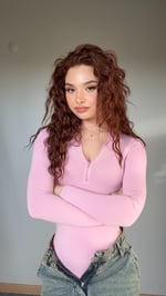 Sport Bodysuit Pembe