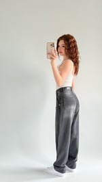 Staight Jean Pantolon Füme