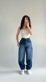 Staight Jean Pantolon Koyu Mavi