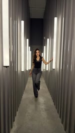 Star Parılıtılı Plazzo Pantolon  Füme