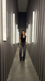 Star Parılıtılı Plazzo Pantolon  Füme