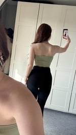 Straplez Fitilli Crop Fıstık Yeşil