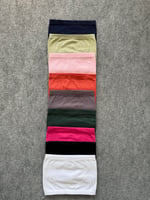 Straplez Fitilli Crop Turuncu