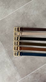 Süet Gold Kemer Yeşil