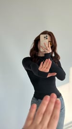Tam Boy Vücudu Saran Bluz Siyah