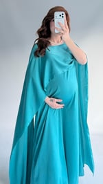 Tasarım Abaya Elbise Su Yeşili