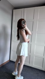 Tennis Şort Etek Beyaz