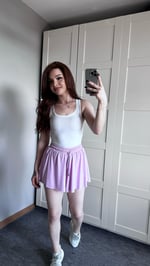 Tennis Şort Etek Lila