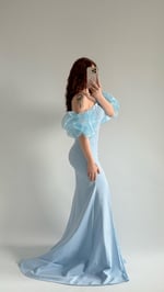 Tiana Prenses Kol İncili Abiye Bebe Mavisi
