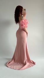 Tiana Prenses Kol İncili Abiye Pembe