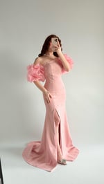 Tiana Prenses Kol İncili Abiye Pembe