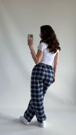 Tokyo Kareli Pijama Mavi Siyah