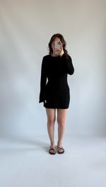 Triko Örme İp Pareo Mini Siyah