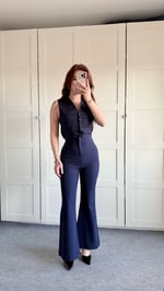Ultra Yüksek Bel Pantolon Lacivert