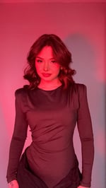 Vatkalı Drape Detaylı Bodysuit Kahverengi