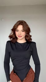 Vatkalı Drape Detaylı Bodysuit Siyah
