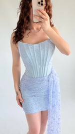Victoria Dantel Mini Abiye Bebe Mavisi