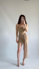 Victoria Dantel Mini Abiye Gold