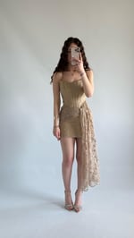 Victoria Dantel Mini Abiye Gold