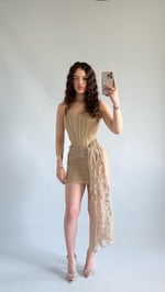 Victoria Dantel Mini Abiye Gold