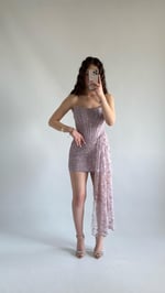 Victoria Dantel Mini Abiye Lila