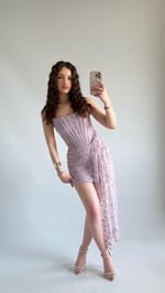 Victoria Dantel Mini Abiye Lila