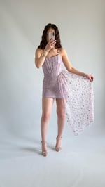 Victoria Dantel Mini Abiye Lila
