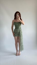 Victoria Dantel Mini Abiye Yeşil